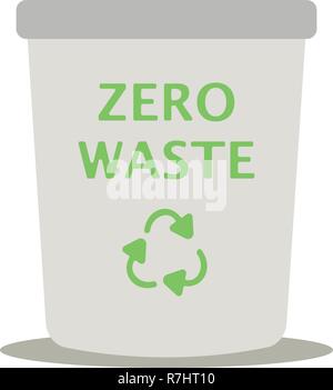 Modern Recycle Metal Waste Garbage Bin Illustration Set, Suitable For Illustration, Book Graphics, Icons, Game Asset, And Other Recycle Related Activities. Stock Vector