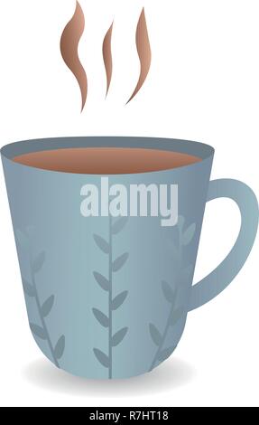 Cup of Fresh Coffee. Vector Illustration. Flat Style. Decorative Stock Vector