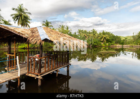 beautiful floating restaurant at Coron, Palawan, Philippines Stock Photo