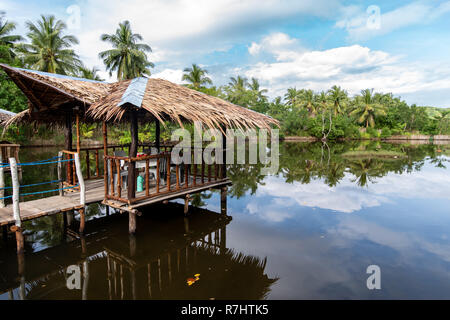 beautiful floating restaurant at Coron, Palawan, Philippines Stock Photo