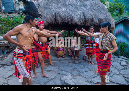 BANAUE, PHILIPPINES - MAY 02 : People from Ifugao Minority in Banaue the Philippines on May 02 2018. The Ifugao minority mostly live in the mountains  Stock Photo