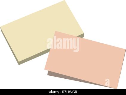 Set of color sheets of note papers. Sticky notes. Vector illustration Stock Vector