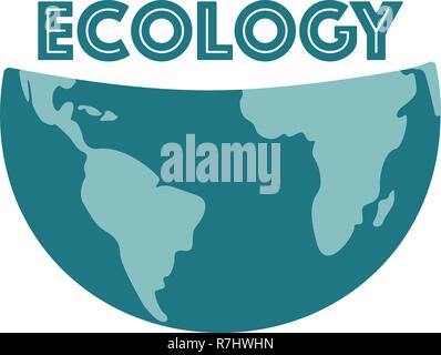 Save the earth, protect our planet, eco ecology, climate changes, Earth Day April 22, vector emblem or illustration isolated over white background. Stock Vector