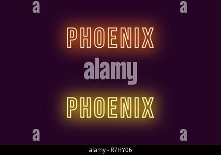 City of Phoenix lettering design. Phoenix, Arizona typography design ...