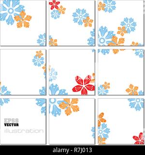 Vector Illustration geometrical mosaic pattern in blue tones Stock Vector