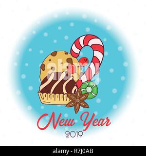 Hand drawn Christmas card. Merry Christmas and New Year typography. Cute holidays greeting card, invitation, poster and templates. Christmas card. Vector illustration. Stock Vector
