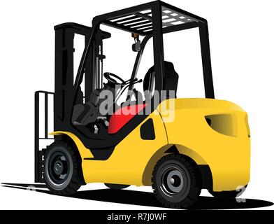 Lift truck. Forklift. Vector illustration Stock Vector