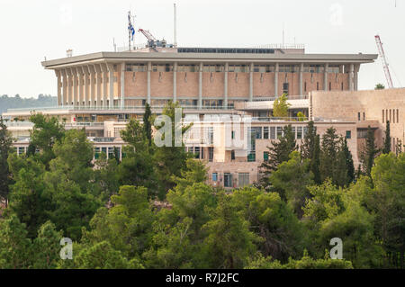 Israel, Jerusalem, The Knesset, Israeli parliament. A view from Saare Hesed Neighbourhood Stock Photo
