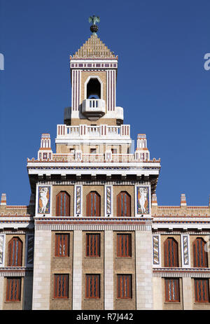 Havana, Cuba - famous historical Bacardi Building. Art deco monument. Stock Photo