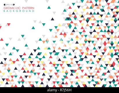 Abstract of colorful triangle geometric pattern cover background, vector eps10 Stock Vector