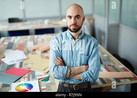 Handsome bearded man in design studio Stock Photo
