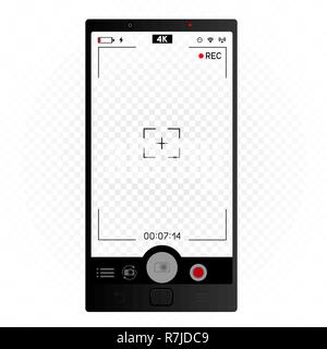 smartphone camera vertical viewfinder Stock Vector