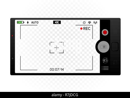smartphone camera viewfinder template Stock Vector