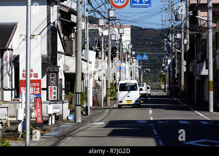 Street scene in town of Katsuura, Wakayama, Japan