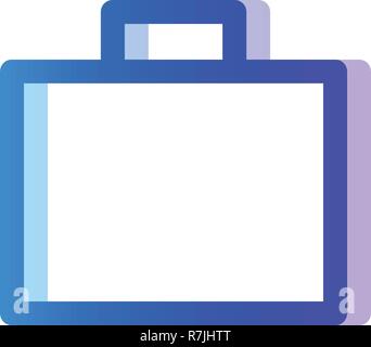Briefcase blue purple gradient icon, portfolio symbol Stock Vector