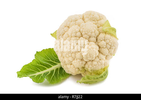 White cauliflower isolated on white background Stock Photo