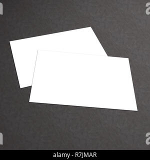 Blank white Business card mock up for presentation Stock Photo
