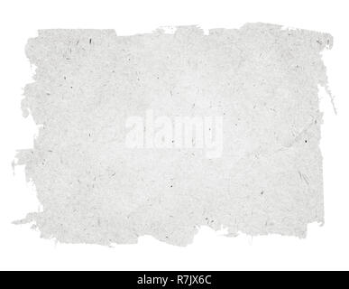 White torn paper texture isolated on white background Stock Photo