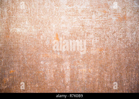 Grunge texture with a deep pattern. White brushstrokes over brown background Stock Photo