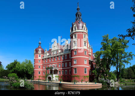 Bad Muskau castle water ditch Stock Photo