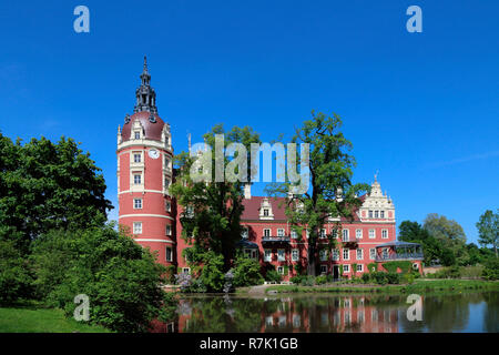 Bad Muskau castle water ditch Stock Photo