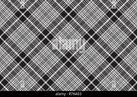Tartan plaid pattern in black and white. Print fabric texture seamless ...