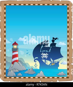 Pirate topic parchment 3 - eps10 vector illustration. Stock Vector