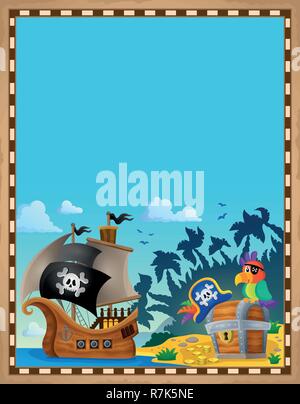 Pirate topic parchment 7 - eps10 vector illustration. Stock Vector