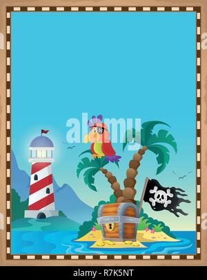 Pirate topic parchment 8 - eps10 vector illustration. Stock Vector