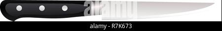 Kitchen knife on a white background. Vector illustration in 3d style Stock Vector