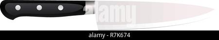 Kitchen knife on a white background. Vector illustration in 3d style Stock Vector