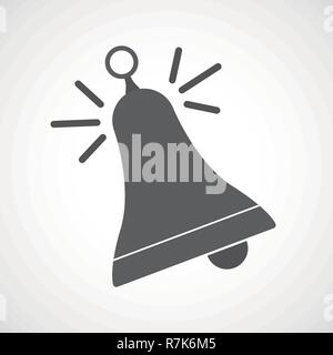 Simple flat ringing bell icon, vector, illustration, eps file Stock Vector
