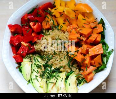 Tasty plant-based healthy and colorful real food Stock Photo