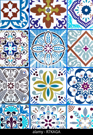 Mexican Talavera ceramic set. Traditional mexican talavera ceramic from Puebla Stock Photo