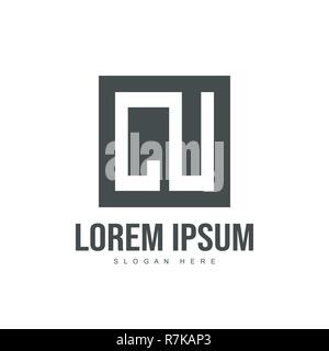 Initial letter logo template. Minimalist letter logo template design Stock Vector