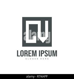 Initial letter logo template. Minimalist letter logo template design Stock Vector