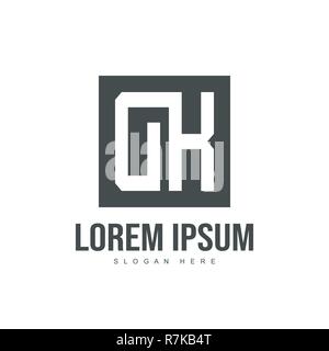 Initial letter logo design. Minimalist letter logo template design Stock Vector