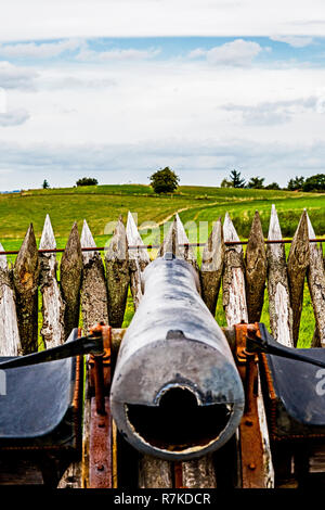 Kanone in der Gedenkstätte an die Schlacht bei Düppel 1864 Stock Photo