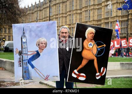 Brexit protests artist Kaya Mar, Westminster, London Credit: Finnbarr Webster/Alamy Live News Stock Photo