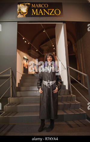Rome, Italy. 10th Dec, 2018. Asia Argento special guest. Performance of the actress dedicated to the exhibition of the tattoo artist Marco Manzo at the Vittoriano museum in Rome. in the photo Asia Argento, Marco Manzo Credit: Independent Photo Agency/Alamy Live News Stock Photo