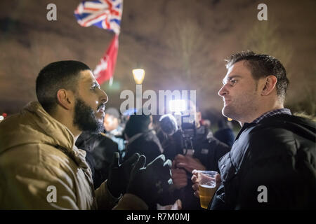 London, UK. 9th December, 2018. Speakers’ Corner, the public speaking north-east corner of Hyde Park. Credit: Guy Corbishley/Alamy Live News Stock Photo