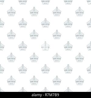 Home heater pattern vector seamless Stock Vector