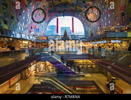 The modern residential and commercial property development, Markthal , Market Hall, in Rotterdam, The Netherlands