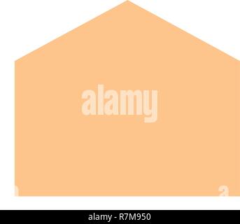 Envelope carton icon, realistic style Stock Vector