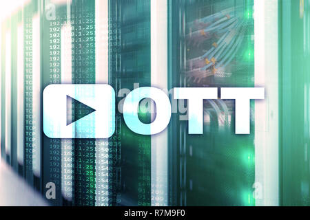 OTT, IPTV, video streaming over the internet. Stock Photo