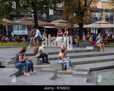 Republic square- Trg republike, Belgrade, Serbia, Europe Stock Photo