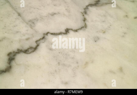 Closed up natural white with grey pattern marble stone table top Stock Photo