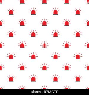 Police siren pattern seamless vector repeat for any web design Stock Vector