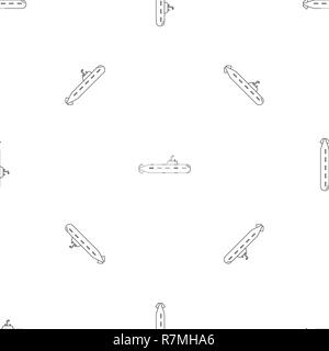 Military submarine icon. Outline illustration of military submarine vector icon for web design isolated on white background Stock Vector