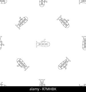Retro submarine icon. Outline illustration of retro submarine vector icon for web design isolated on white background Stock Vector